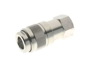 Szybkozłącze powietrza RS PRO G 3/8 żeńskie rodzaj Żeński Gwintowany Mosiądz niklowany 3/8in