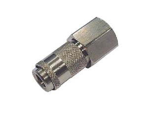 Szybkozłącze powietrza RS PRO G 1/8 żeńskie rodzaj Żeński Gwintowany Mosiądz niklowany 1/8in