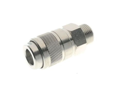Szybkozłącze powietrza RS PRO G 3/8 męskie rodzaj Żeński Gwintowany Mosiądz niklowany 3/8in