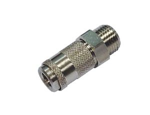 Szybkozłącze powietrza RS PRO M5 męskie rodzaj Żeński Gwintowany Mosiądz niklowany M5