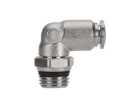 Adapter gwintowany typu kolanko gwint – rura RS PRO Adapter gwintowany kolankowy M5 męskie