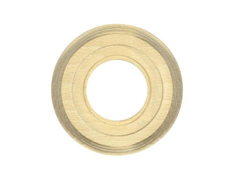 Ramka pojedyncza okrągła do łączników i gniazd natynkowych Retro ceramic - jasne drewno