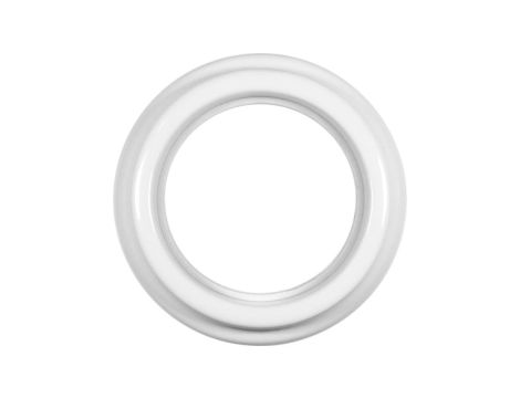 Ramka pojedyncza okrągła do łączników i gniazd natynkowych Retro ceramic - biała