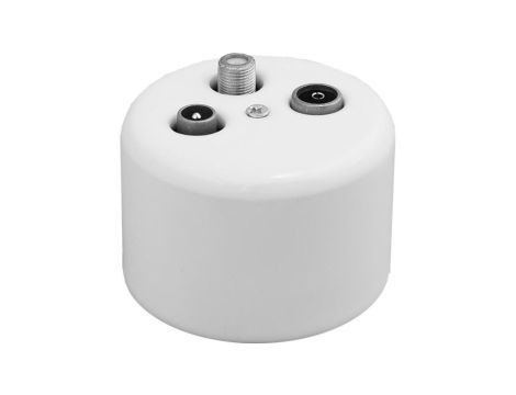 Gniazdo antenowe TV-SAT natynkowe Retro ceramic, białe