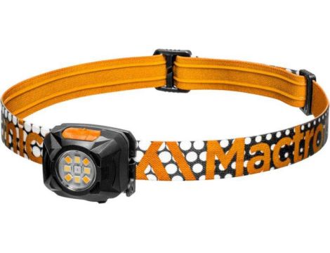 Latarka czołowa, czołówka Mactronic Rebel pomarańczowa AHL0061 USB-C
