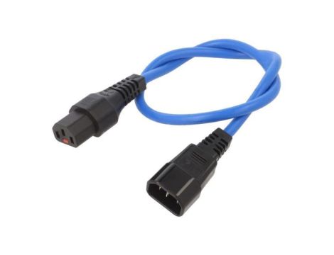 SCHAFFNER-820072 Kabel IEC C13 żeński, IEC C14 męski 0,5m z blokadą IEC LOCK