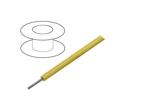 1855-YL001 Przewód HookUp Wire linka Cu 22AWG PVC żółty 600V 305m