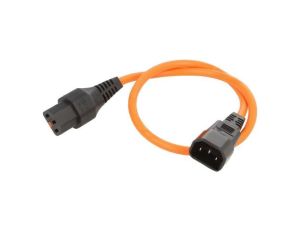 SCHAFFNER-820073 Kabel IEC C13 żeński, IEC C14 męski 0,5m z blokadą IEC LOCK