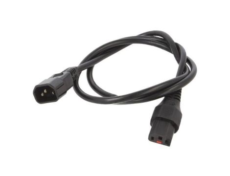 SCHAFFNER-816472 Kabel IEC C13 żeński, IEC C14 męski 1m z blokadą IEC LOCK