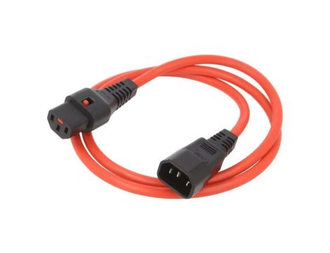 SCHAFFNER-816474 Kabel IEC C13 żeński, IEC C14 męski 1m z blokadą IEC LOCK