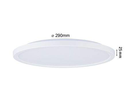 Plafoniera ATRIA SHINE LED Backlight 19W + 2W 2400lm/150lm okrągła 290mm 3000K IP20 230V biały / tworzywo sztuczne - 8