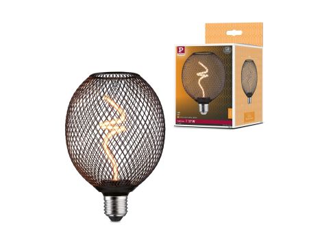 Źródło światła LED METALLIC GLOW Globe czarny Twist E27 4W 160lm 3StepDim 1800K 230V / metal siateczka - 6