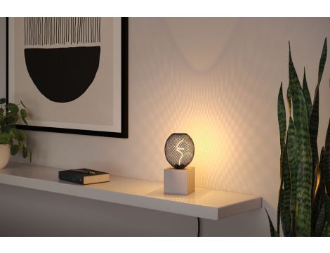 Źródło światła LED METALLIC GLOW Globe czarny Twist E27 4W 160lm 3StepDim 1800K 230V / metal siateczka - 4