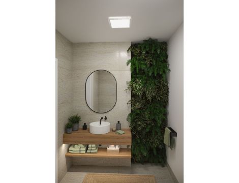 Plafoniera ATRIA SHINE LED 15,7W ze zmienną barwą 3000/4000/6500K + światło odbite kwadrat 298x298mm/35mm 2100 lm 230V IP44 Klasa energ. B biały / tworzywo sztuczne - 10