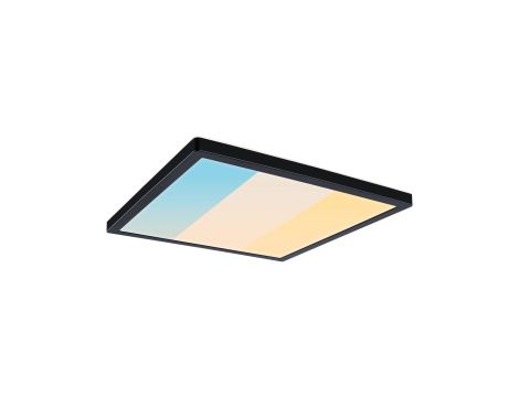 Plafoniera ATRIA SHINE LED 15,7W ze zmienną barwą 3000/4000/6500K + światło odbite kwadrat 298x298mm/35mm 2100 lm 230V IP44 Klasa energ. B czarny / tworzywo sztuczne