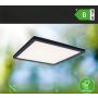 Plafoniera ATRIA SHINE LED 15,7W ze zmienną barwą 3000/4000/6500K + światło odbite kwadrat 298x298mm/35mm 2100 lm 230V IP44 Klasa energ. B czarny / tworzywo sztuczne - 12
