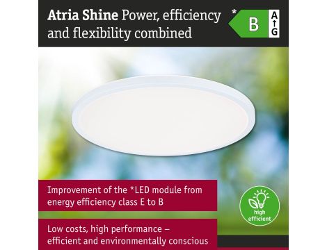 Plafoniera ATRIA SHINE LED Backlight 20,8W IP44 2800lm 400mm WS 3000/4000/6500K 230V biały / tworzywo sztuczne - 13