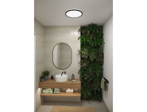 Plafoniera ATRIA SHINE LED Backlight 20,8W IP44 2800lm 400mm WS 3000/4000/6500K 230V czarny / tworzywo sztuczne - 7