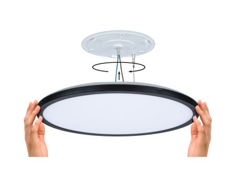 Plafoniera ATRIA SHINE LED Backlight 20,8W IP44 2800lm 400mm WS 3000/4000/6500K 230V czarny / tworzywo sztuczne - 9