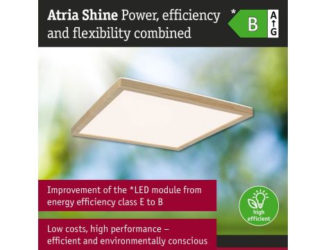 Plafoniera ATRIA SHINE LED Backlight 15,7W IP44 2100lm 300x300mm WS 3000/4000/6500K 230V drewnopodobny dąb / tworzywo sztuczne - 14