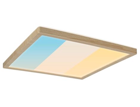 Plafoniera ATRIA SHINE LED Backlight 15,7W IP44 2100lm 300x300mm WS 3000/4000/6500K 230V drewnopodobny dąb / tworzywo sztuczne