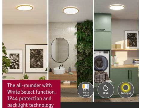 Plafoniera ATRIA SHINE LED Backlight 20,8W IP44 2800lm 400mm WS 3000/4000/6500K 230V drewnopodobny dąb / tworzywo sztuczne - 5