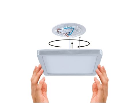 Plafoniera ATRIA SHINE LED 8W ze zmienną barwą 3000/4000/6500K + światło odbite kwadrat 190x190mm/35mm 1160 lm 230V IP44 Klasa energ. B biały / tworzywo sztuczne - 10