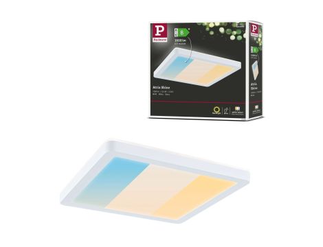 Plafoniera ATRIA SHINE LED 8W ze zmienną barwą 3000/4000/6500K + światło odbite kwadrat 190x190mm/35mm 1160 lm 230V IP44 Klasa energ. B biały / tworzywo sztuczne - 15