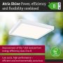 Plafoniera ATRIA SHINE LED 8W ze zmienną barwą 3000/4000/6500K + światło odbite kwadrat 190x190mm/35mm 1160 lm 230V IP44 Klasa energ. B biały / tworzywo sztuczne - 12