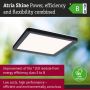 Plafoniera ATRIA SHINE LED 8W ze zmienną barwą 3000/4000/6500K + światło odbite kwadrat 190x190mm/35mm 1160 lm 230V IP44 Klasa energ. B czarny / tworzywo sztuczne - 11