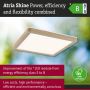 Plafoniera ATRIA SHINE LED 8W ze zmienną barwą 3000/4000/6500K + światło odbite kwadrat 190x190mm/35mm 1160 lm 230V IP44 Klasa energ. B wzór drewna / tworzywo sztuczne - 13