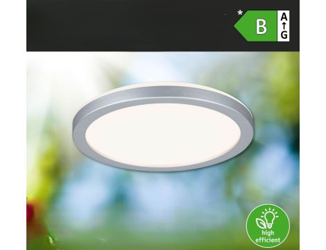 Plafoniera ATRIA SHINE LED 7,6W ze zmienną barwą 3000/4000/6500K + światło odbite okrągła 190mm/35mm 1000 lm 230V IP44 Klasa energ. B chrom mat / tworzywo sztuczne - 13