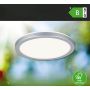 Plafoniera ATRIA SHINE LED 7,6W ze zmienną barwą 3000/4000/6500K + światło odbite okrągła 190mm/35mm 1000 lm 230V IP44 Klasa energ. B chrom mat / tworzywo sztuczne - 14