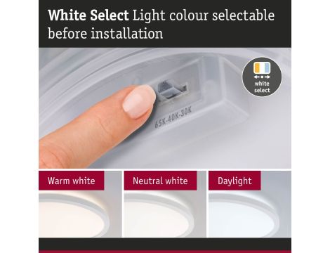 Plafoniera ATRIA SHINE LED 7,6W ze zmienną barwą 3000/4000/6500K + światło odbite okrągła 190mm/35mm 1000 lm 230V IP44 Klasa energ. B biały / tworzywo sztuczne - 12