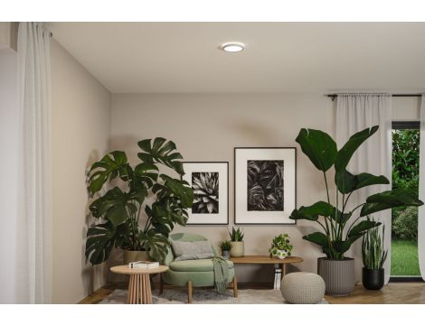 Plafoniera ATRIA SHINE LED 7,6W ze zmienną barwą 3000/4000/6500K + światło odbite okrągła 190mm/35mm 1000 lm 230V IP44 Klasa energ. B biały / tworzywo sztuczne - 5