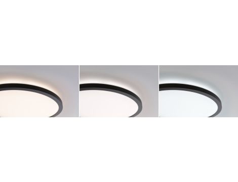 Plafoniera ATRIA SHINE LED 7,6W ze zmienną barwą 3000/4000/6500K + światło odbite okrągła 190mm/35mm 1000 lm 230V IP44 Klasa energ. B czarny / tworzywo sztuczne - 6