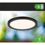 Plafoniera ATRIA SHINE LED 7,6W ze zmienną barwą 3000/4000/6500K + światło odbite okrągła 190mm/35mm 1000 lm 230V IP44 Klasa energ. B czarny / tworzywo sztuczne - 12