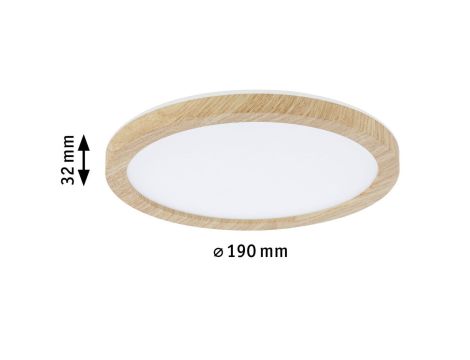 Plafoniera ATRIA SHINE LED 7,6W ze zmienną barwą 3000/4000/6500K + światło odbite okrągła 190mm/35mm 1000 lm 230V IP44 Klasa energ. B wzór drewna / tworzywo sztuczne - 15