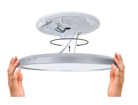 Plafoniera ATRIA SHINE LED 7,6W ze zmienną barwą 3000/4000/6500K + światło odbite okrągła 190mm/35mm 1000 lm 230V IP44 Klasa energ. B wzór drewna / tworzywo sztuczne - 9