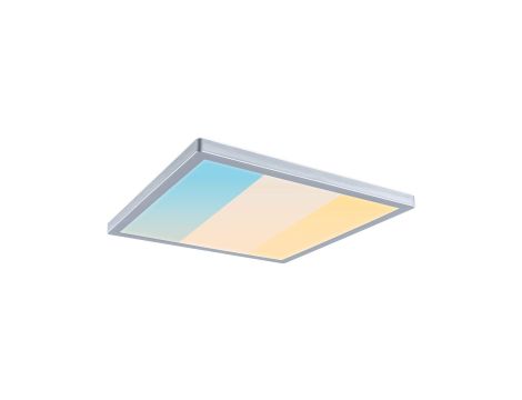Plafoniera ATRIA SHINE LED 15,7W ze zmienną barwą 3000/4000/6500K + światło odbite kwadrat 298x298mm/35mm 2100 lm 230V IP44 Klasa energ. B chrom mat / tworzywo sztuczne