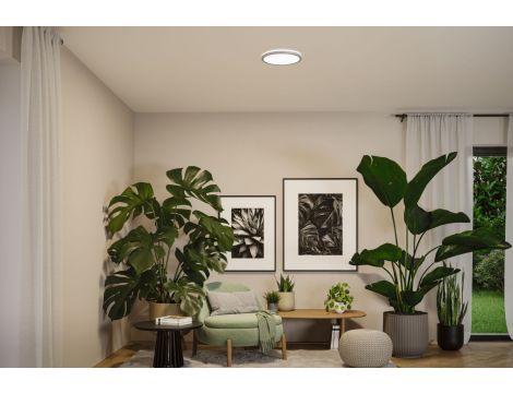 Plafoniera ATRIA SHINE LED 14,8W ze zmienną barwą 3000/4000/6500K okrągła 300mm 2250 lm 230V IP44 Klasa energ. B chrom / tworzywo sztuczne - 14