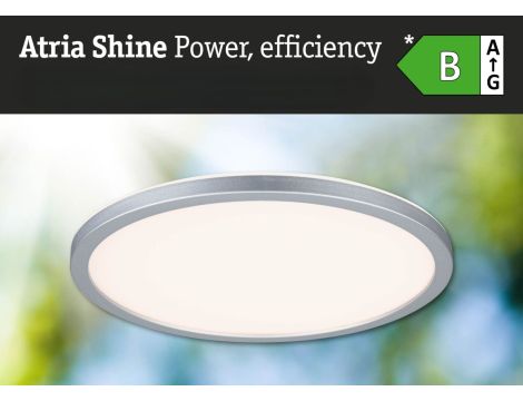 Plafoniera ATRIA SHINE LED 14,8W ze zmienną barwą 3000/4000/6500K okrągła 300mm 2250 lm 230V IP44 Klasa energ. B chrom / tworzywo sztuczne - 11
