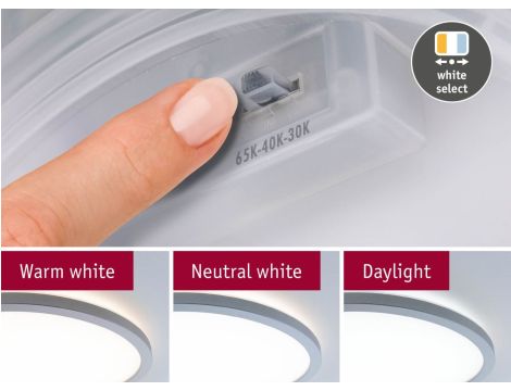 Plafoniera ATRIA SHINE LED 14,8W ze zmienną barwą 3000/4000/6500K okrągła 300mm 2250 lm 230V IP44 Klasa energ. B chrom / tworzywo sztuczne - 5