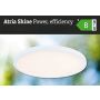 Plafoniera ATRIA SHINE LED 14,8W ze zmienną barwą 3000/4000/6500K + światło odbite okrągła 298mm/35mm 2250 lm 230V IP44 Klasa energ. B biały / tworzywo sztuczne - 10