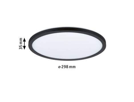 Plafoniera ATRIA SHINE LED 14,8W ze zmienną barwą 3000/4000/6500K + światło odbite okrągła 298mm/35mm 2250 lm 230V IP44 Klasa energ. B czarny / tworzywo sztuczne - 15