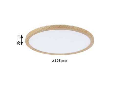 Plafoniera ATRIA SHINE LED 14,8W ze zmienną barwą 3000/4000/6500K + światło odbite okrągła 298mm/35mm 2250 lm 230V IP44 Klasa energ. B wzór drewna / tworzywo sztuczne - 15