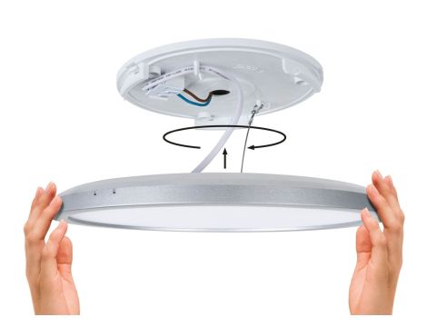 Plafoniera ATRIA SHINE LED 14,8W ze zmienną barwą 3000/4000/6500K + światło odbite okrągła 298mm/35mm 2250 lm 230V IP44 Klasa energ. B wzór drewna / tworzywo sztuczne - 11