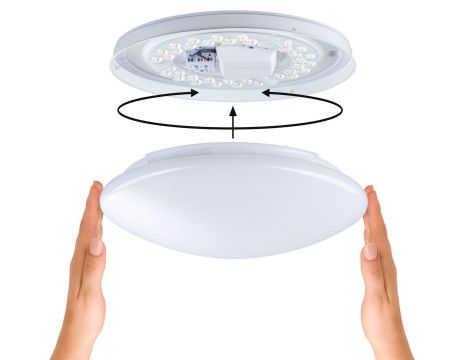 Plafoniera Leonis II LED 16,5W okrągła 280mm 1750lm Power DIP 13/18W White Select 3000/4000/5700K IP44 230V biały / tworzywo sztuczne - 11