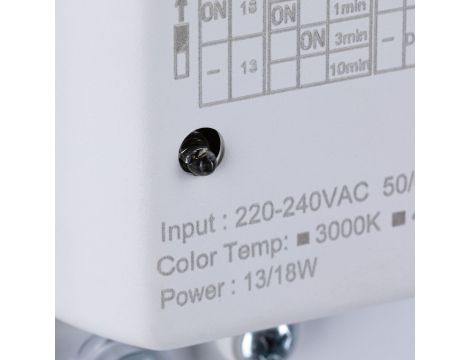 Plafoniera Leonis II LED 16,5W z czujnikiem HF okrągła 280mm 1750lm Power DIP 13/18W White Select 3000/4000/5700K IP44 230V biały / tworzywo sztuczne - 10