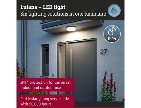 Plafoniera Luiana LED 16,5W okrągła 280mm 1750lm Power DIP 13/18W White Select 3000/4000/5700K IP44 230V biały / tworzywo sztuczne - 12